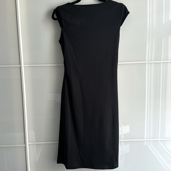 Amazon Liyinxi Retro 1950s Cap Sleeve Knee-Length Sheath Slim Midi Black dress s - Picture 11 of 11